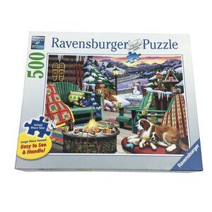 Ravensburger 500 Piece “Ski All Day”  Winter Scene Large Piece Format Premium Ji